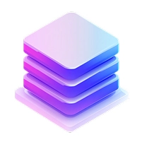 3D stacked purple gradient layers representing data analytics